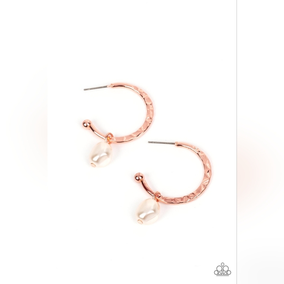 Glam Overboard Copper Earrings - Picture 2 of 2